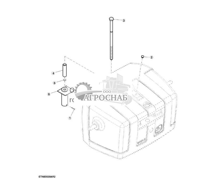 Детали крепления, груз подборщика, с MFWD, 900 кг 